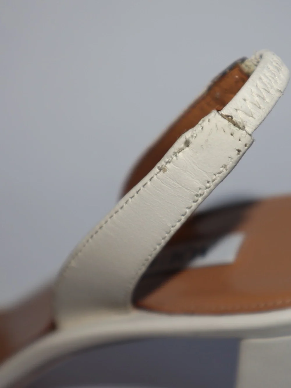 Aquazzura So Nude Block Sandal 85 White Women's 38.5